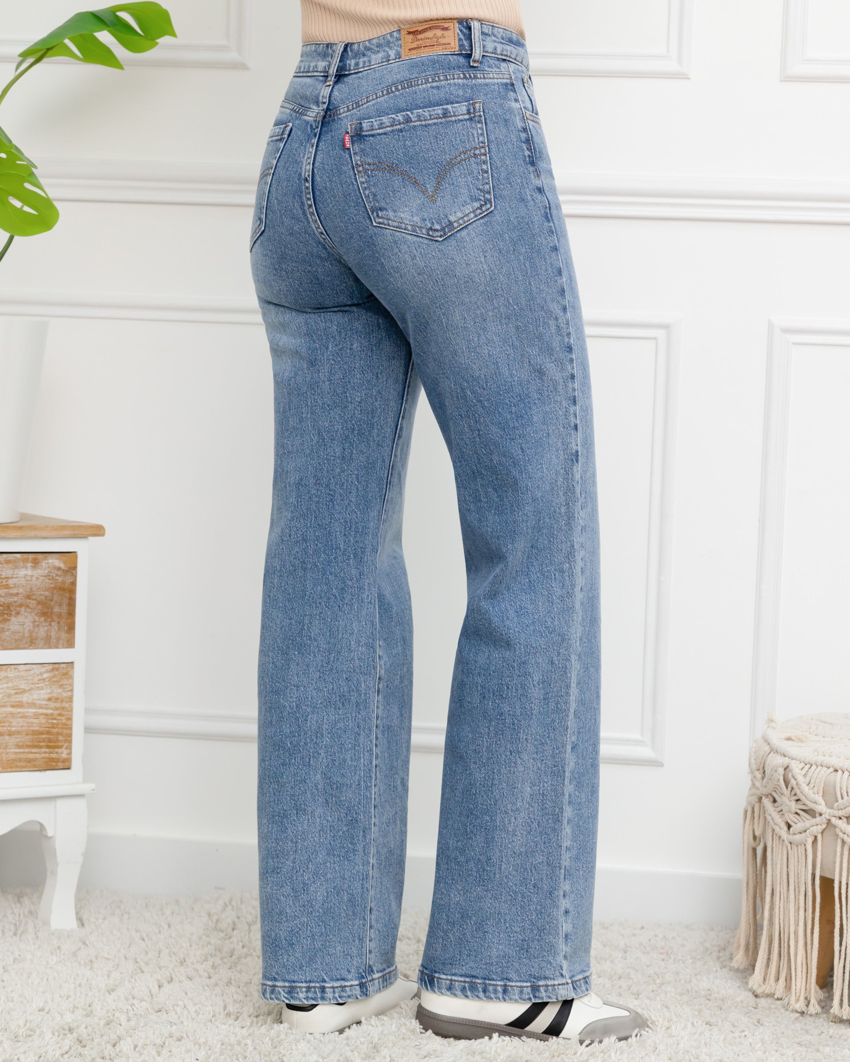 Folyrose | Wide leg jeans Pixy Blauw