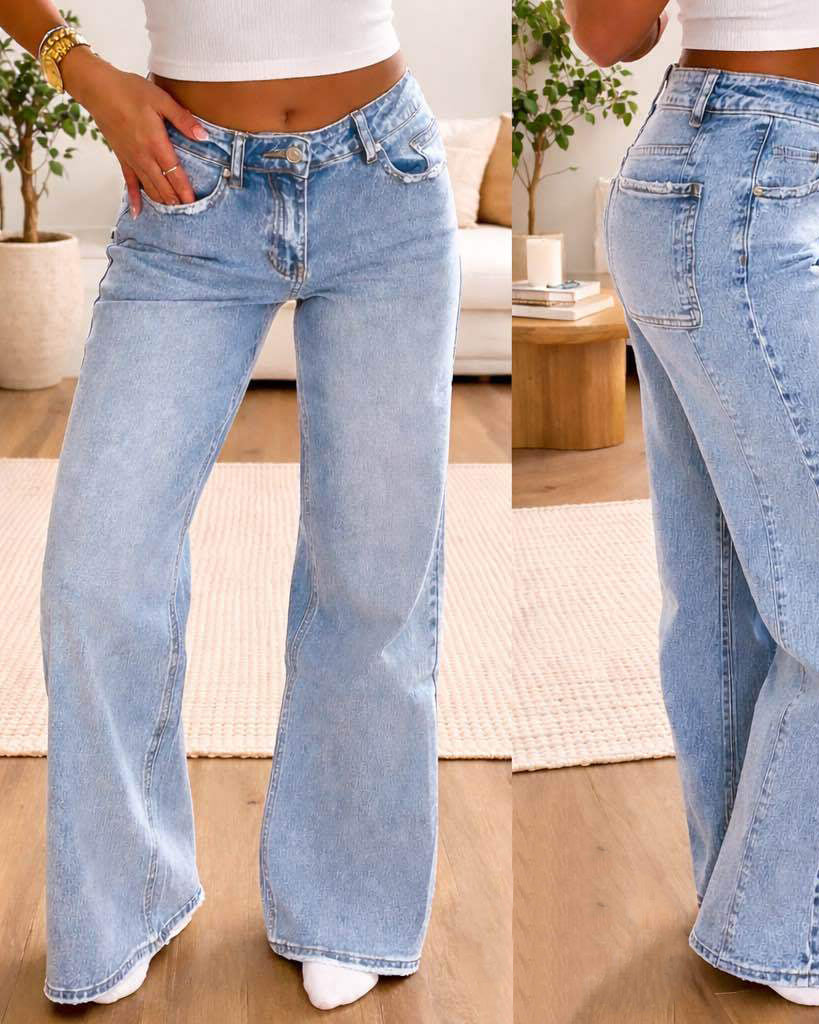 Queen Hearts | Wide leg jeans Ivara Blauw