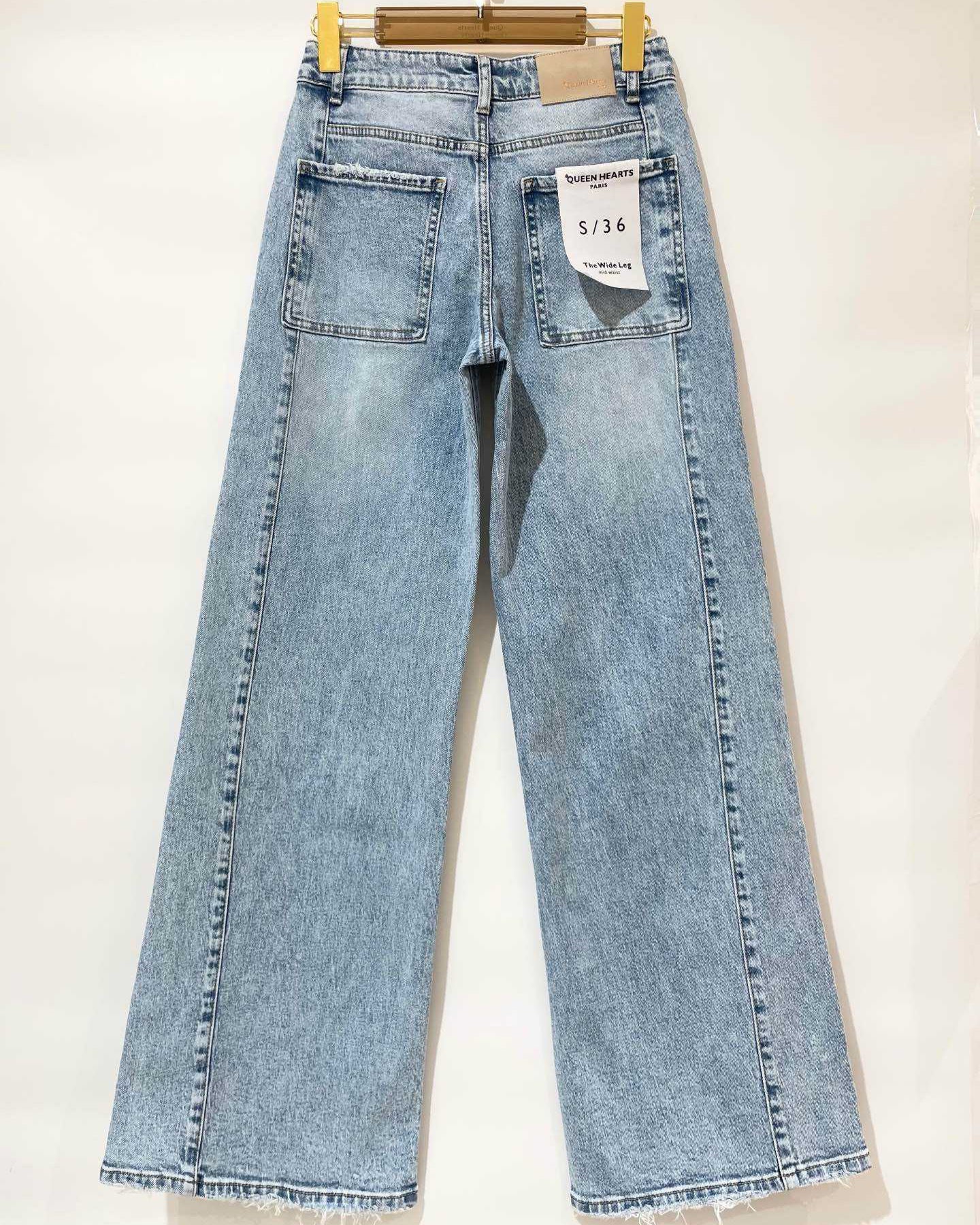 Queen Hearts | Wide leg jeans Ivara Blauw