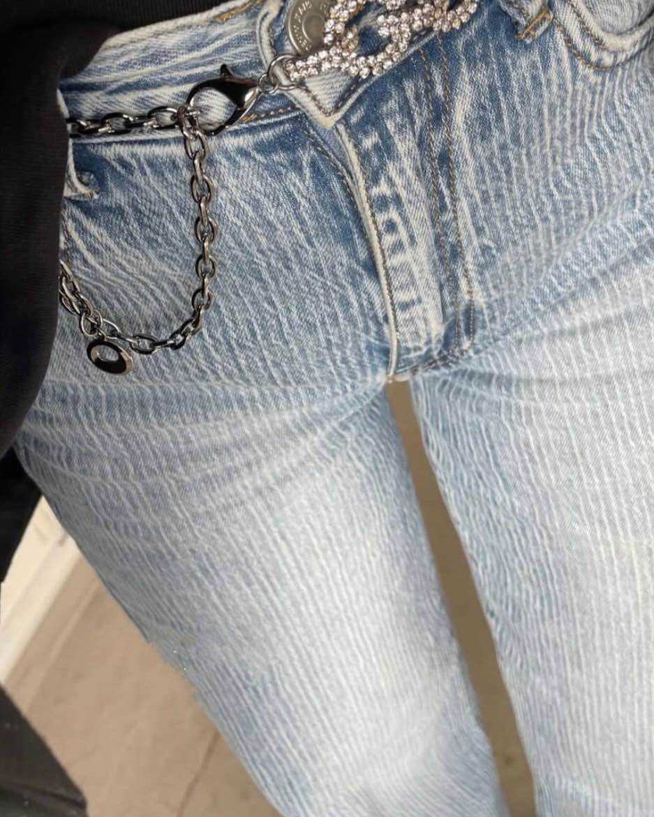 Queen Hearts | Wide leg jeans Sas Blauw