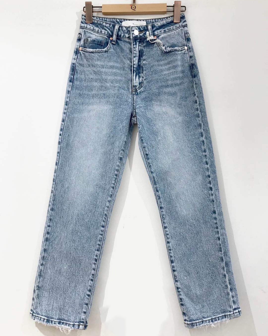 Queen Hearts | Mom jeans Rosie-6 Blauw