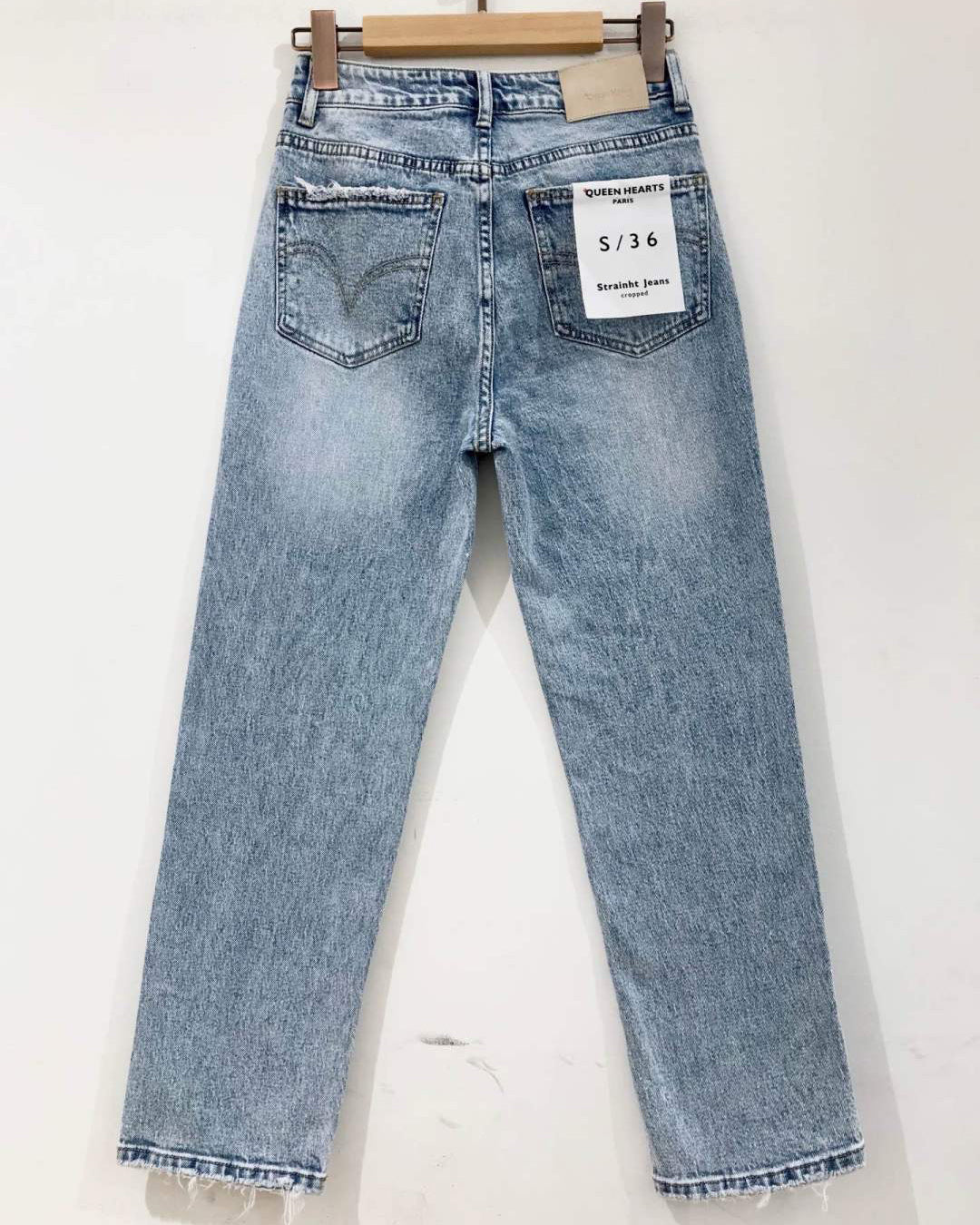 Queen Hearts | Mom jeans Rosie-6 Blauw