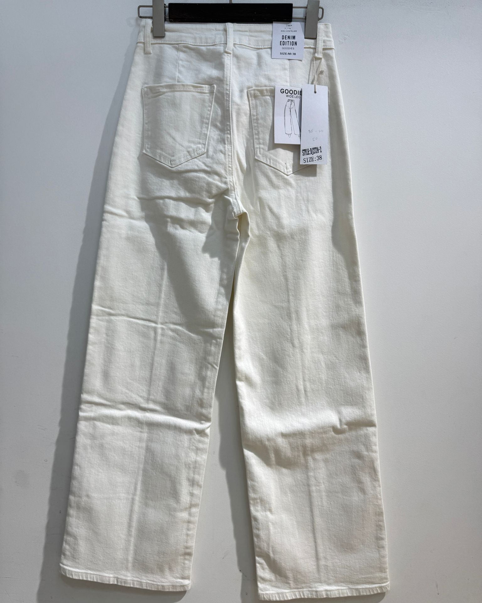 Goodies | Wide leg jeans Chantal-2 Wit