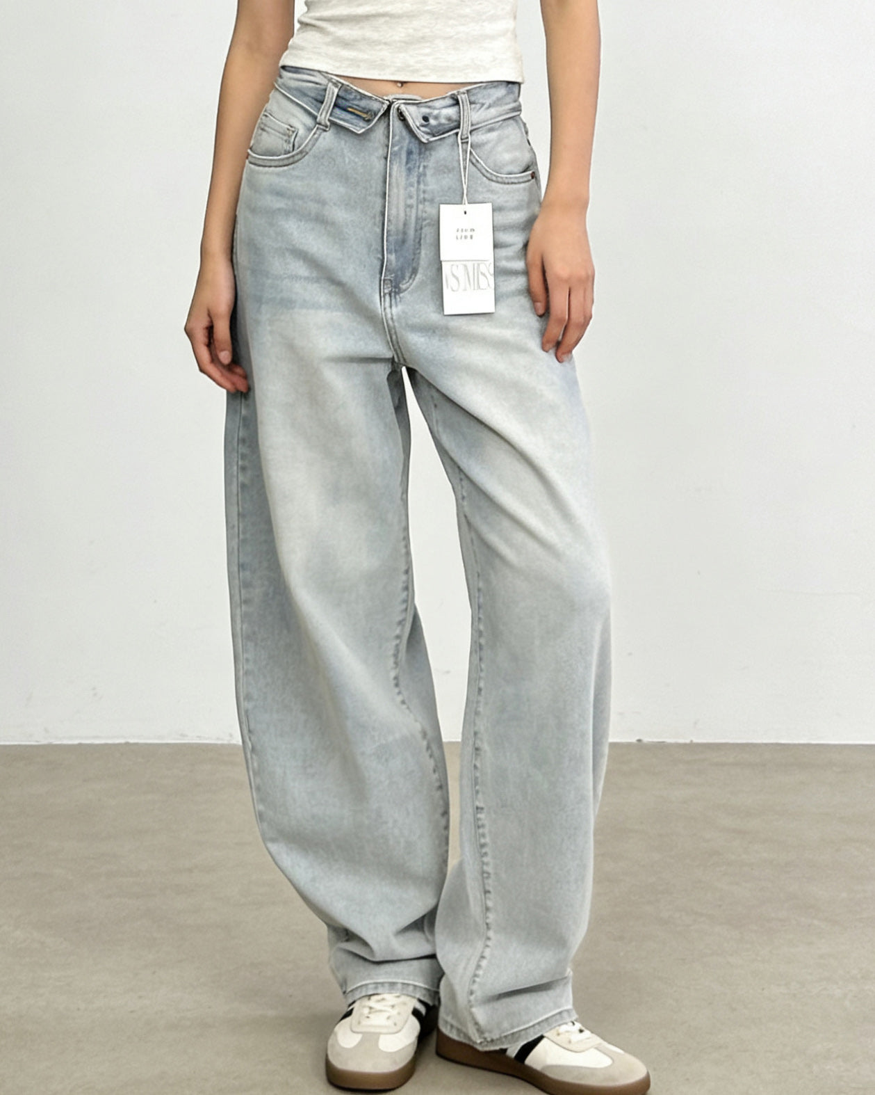 VS Miss | Barrel jeans omslag Noor Blauw