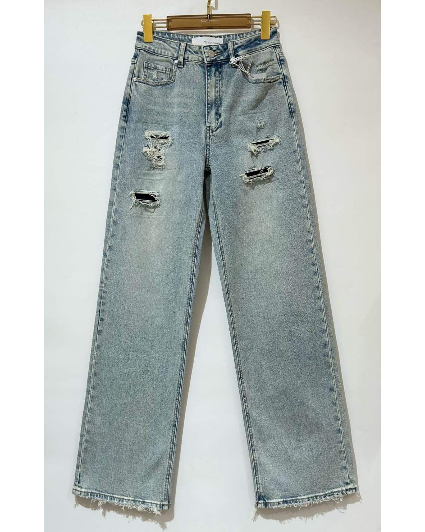 Queen Hearts | Wide leg jeans Janey Blauw