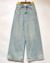 Queen Hearts | Wide leg jeans Joanna-1 Blauw