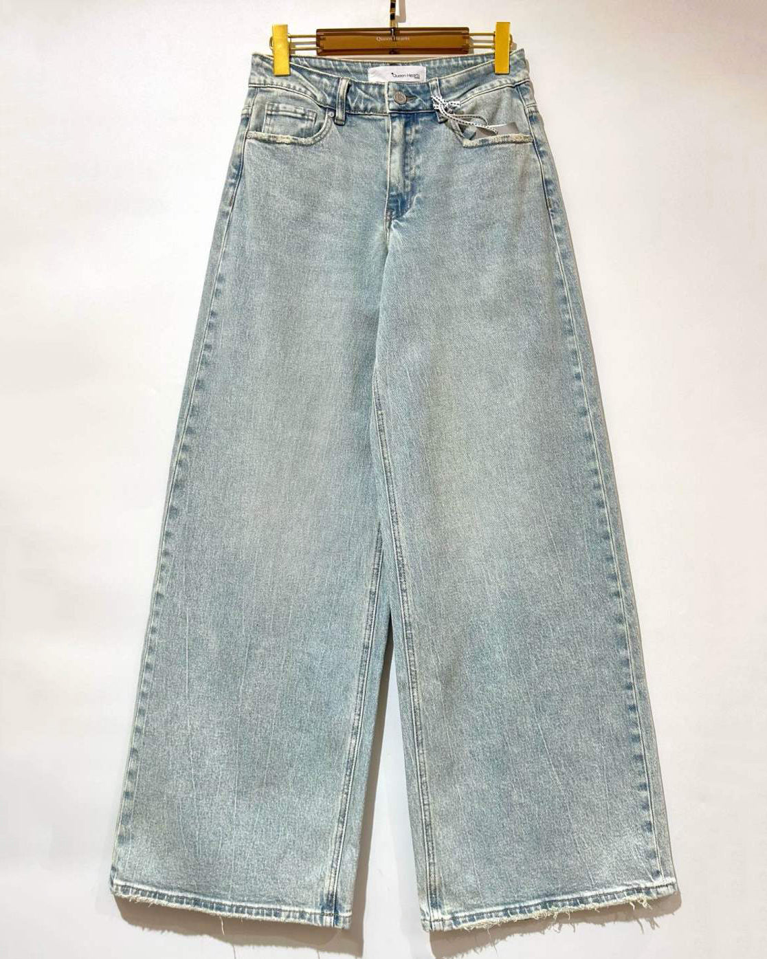Queen Hearts | Wide leg jeans Joanna-1 Blauw