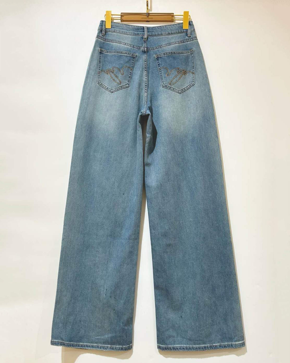 Queen Hearts | Super soft Wide leg jeans Bibi Blauw