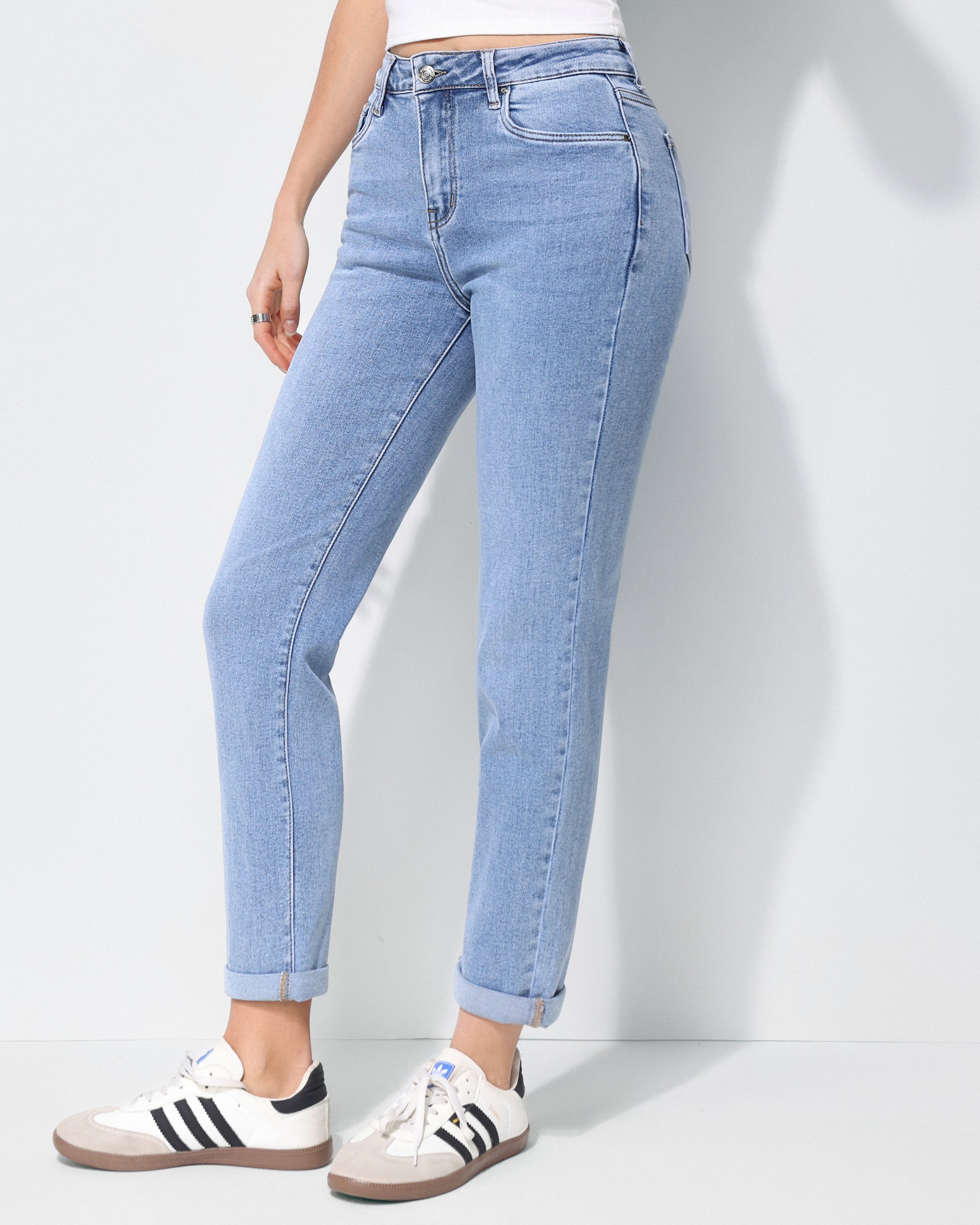 Hello Miss | Mom jeans Kiki-10 Blauw