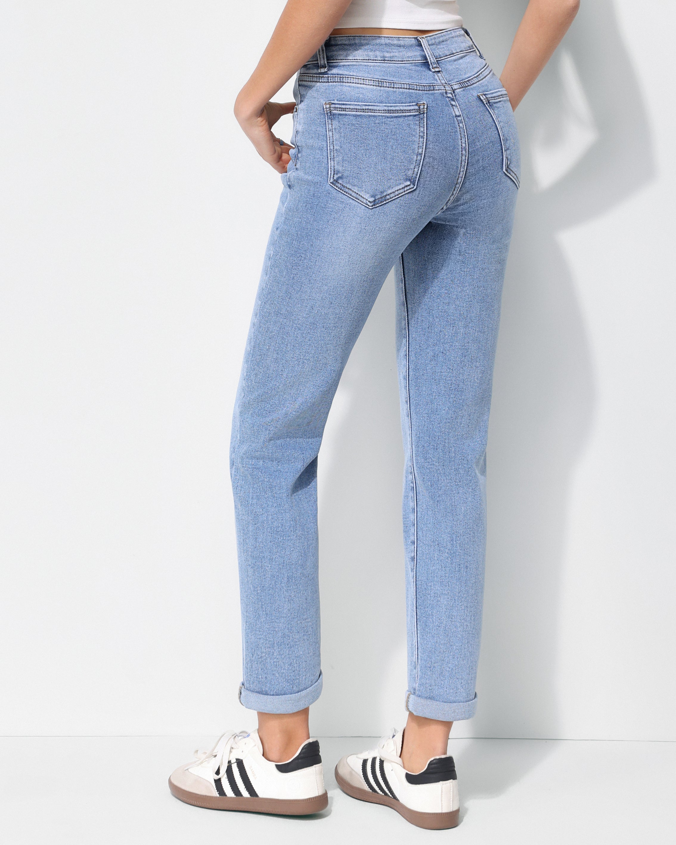 Hello Miss | Mom jeans Kiki-10 Blauw