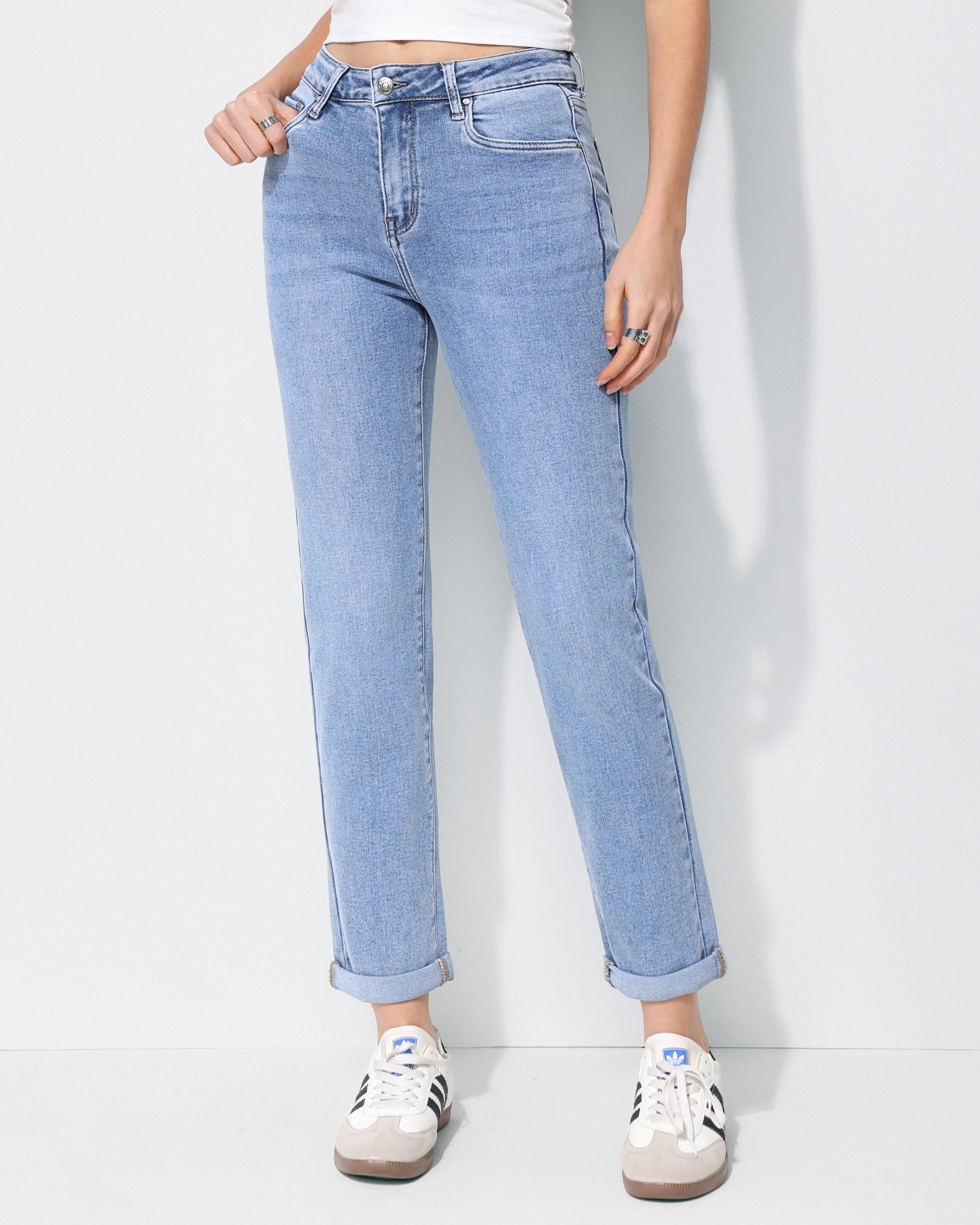 Hello Miss | Mom jeans Kiki-10 Blauw