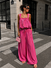 Gestreept co-ord set Estelle Fuchsia