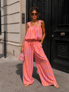Gestreept co-ord set Estelle Oranje