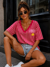 T-shirt V-hals Ibiza Rood
