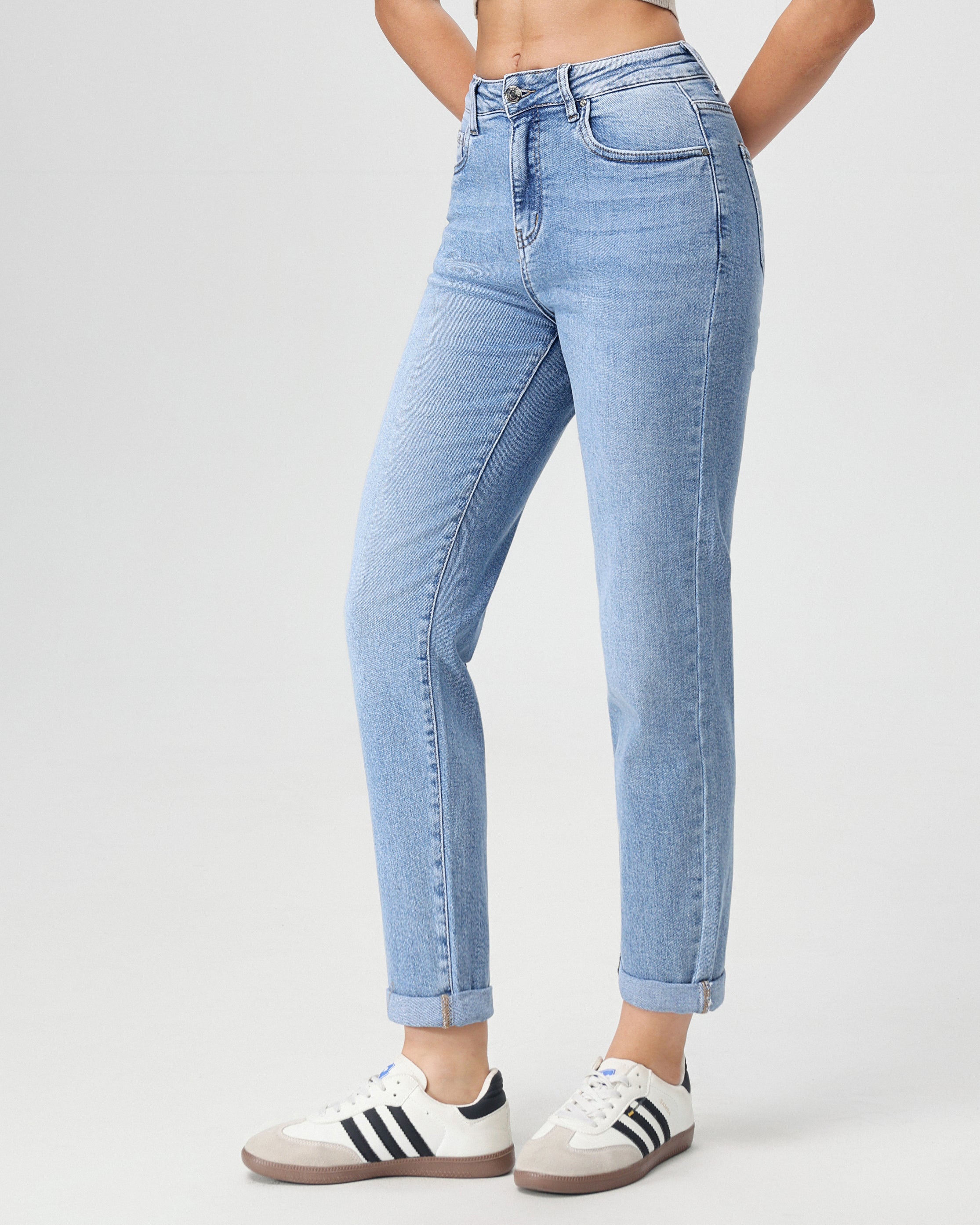 Hello Miss | Mom jeans Lela-8 Lichtblauw