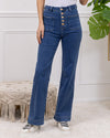Folyrose | Wide leg jeans Mika-D Donkerblauw