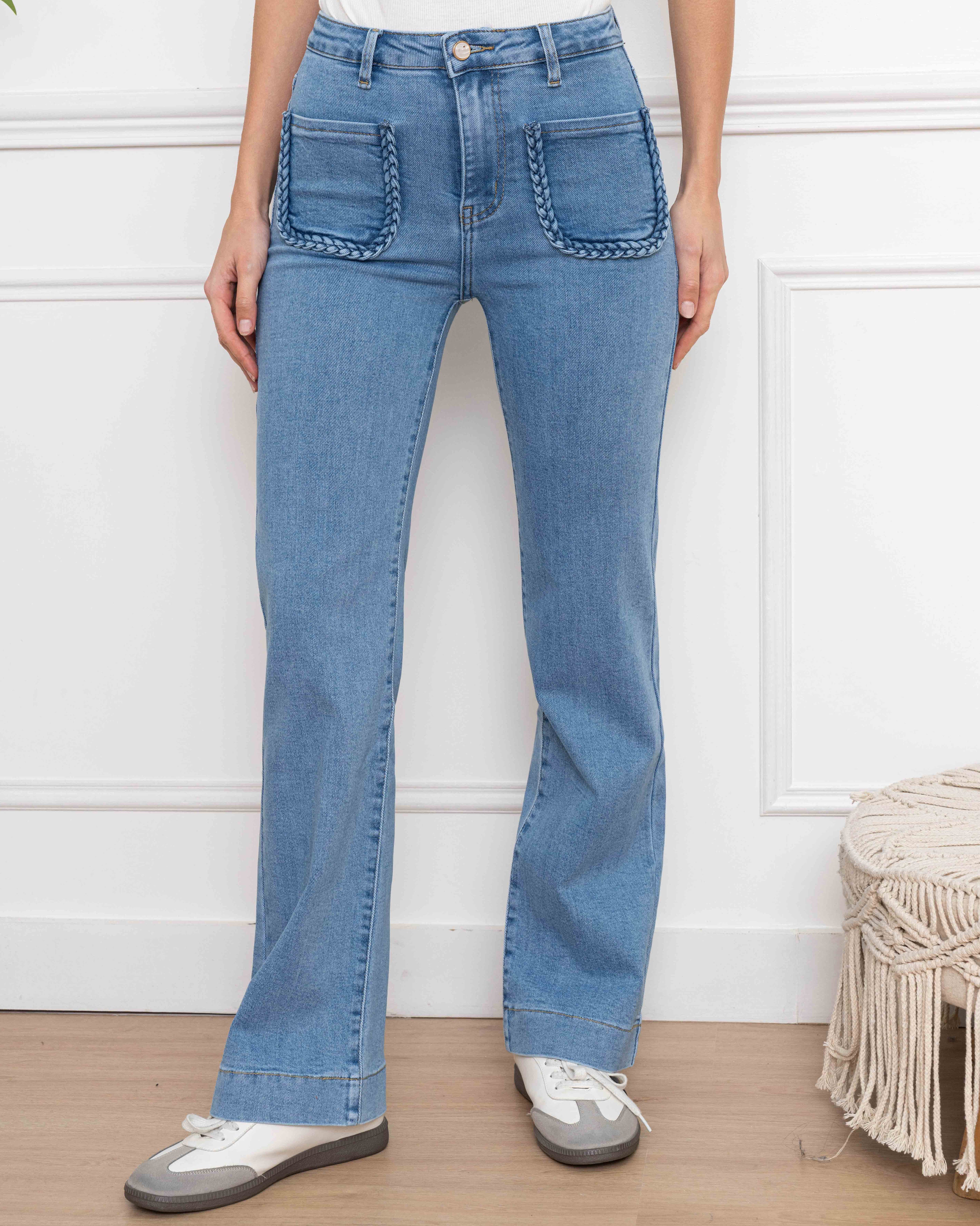 Folyrose | Wide leg jeans Elles-R Blauw