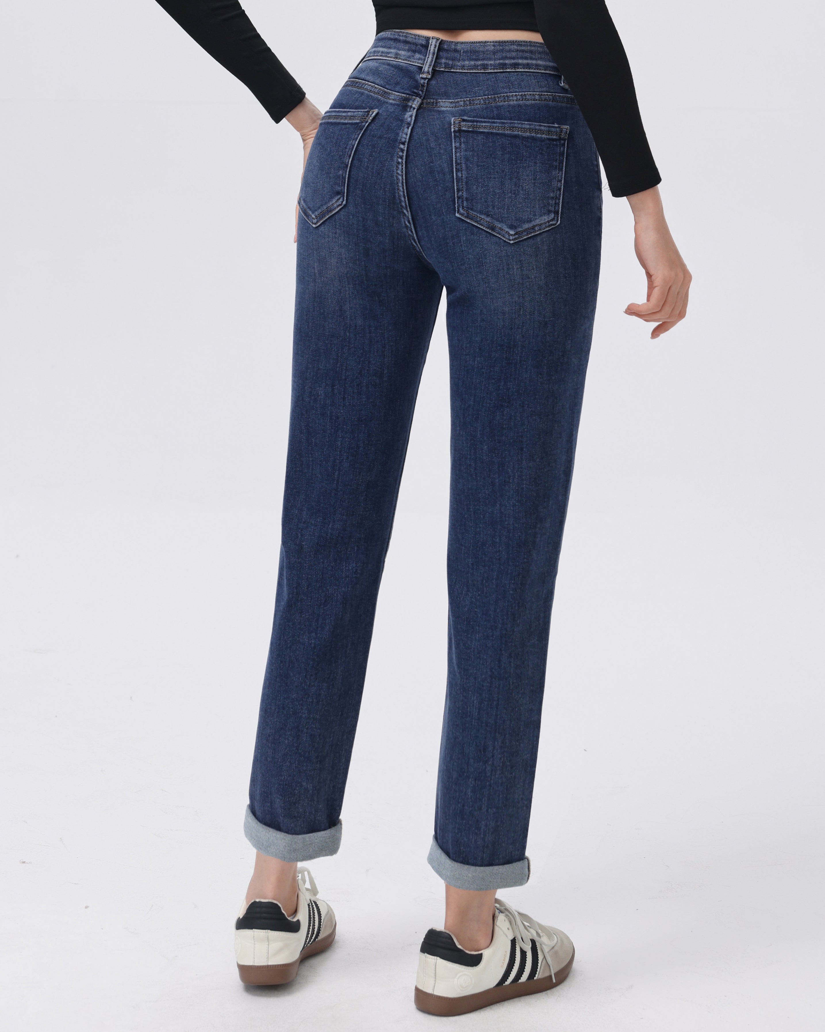 Hello Miss | Mom jeans Indy-5 Donkerblauw
