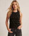 Top met studs Rendey Zwart