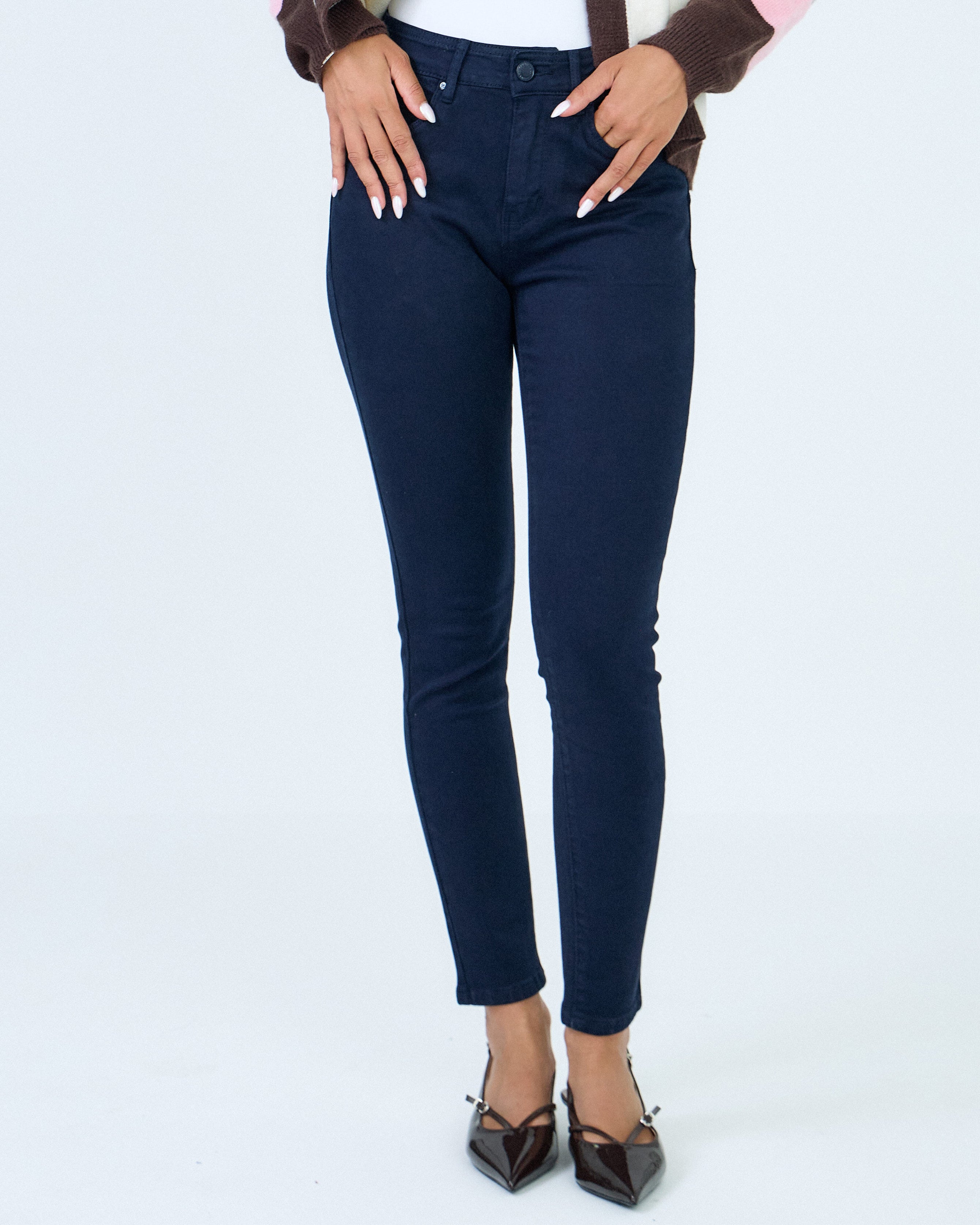 Ana & Lucy | Skinny jeans Melis-B Donkerblauw