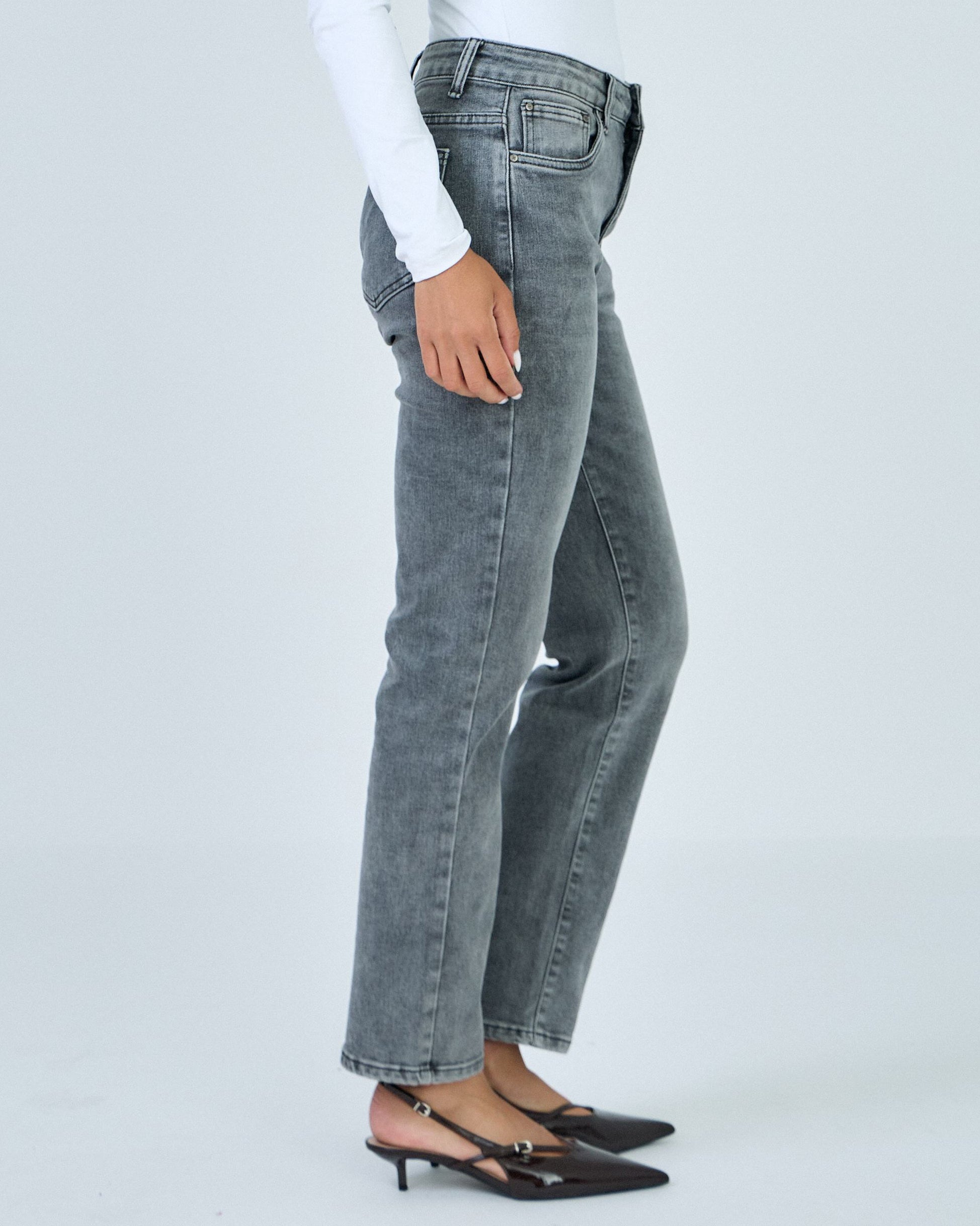 Ana & Lucy | Straight jeans Elsa Grijs