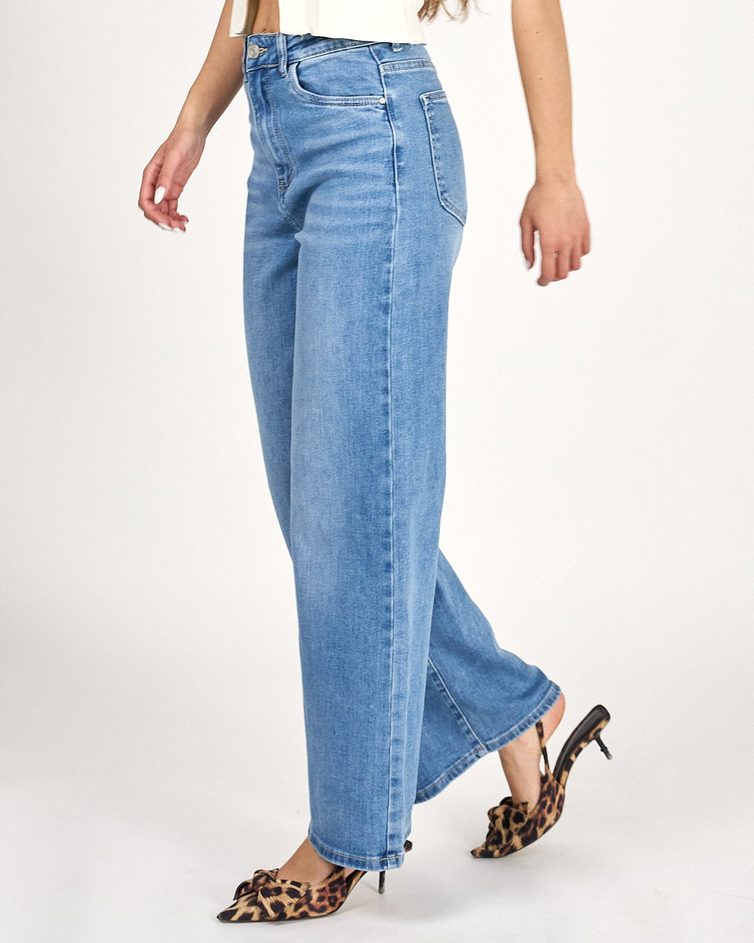 Ana & Lucy | Wide Leg Jeans Noemie-1 Blauw