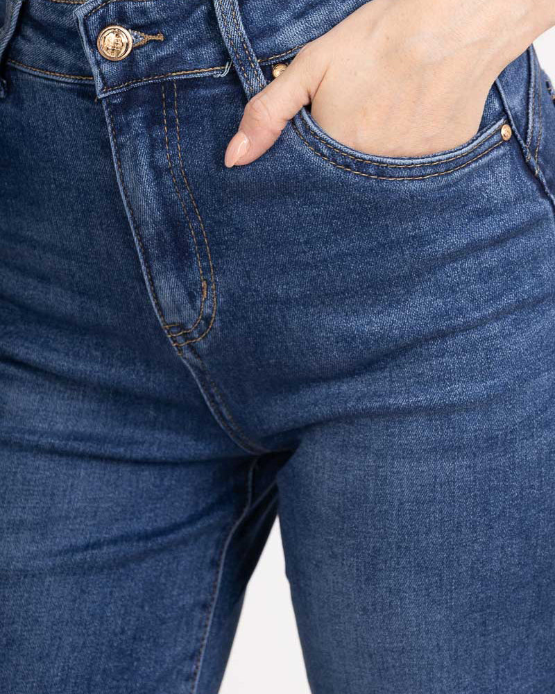 Goodies | Wide leg jeans Jenske Donkerblauw