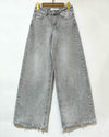 Queen Hearts | Wide leg jeans Joanna-2 Grijs