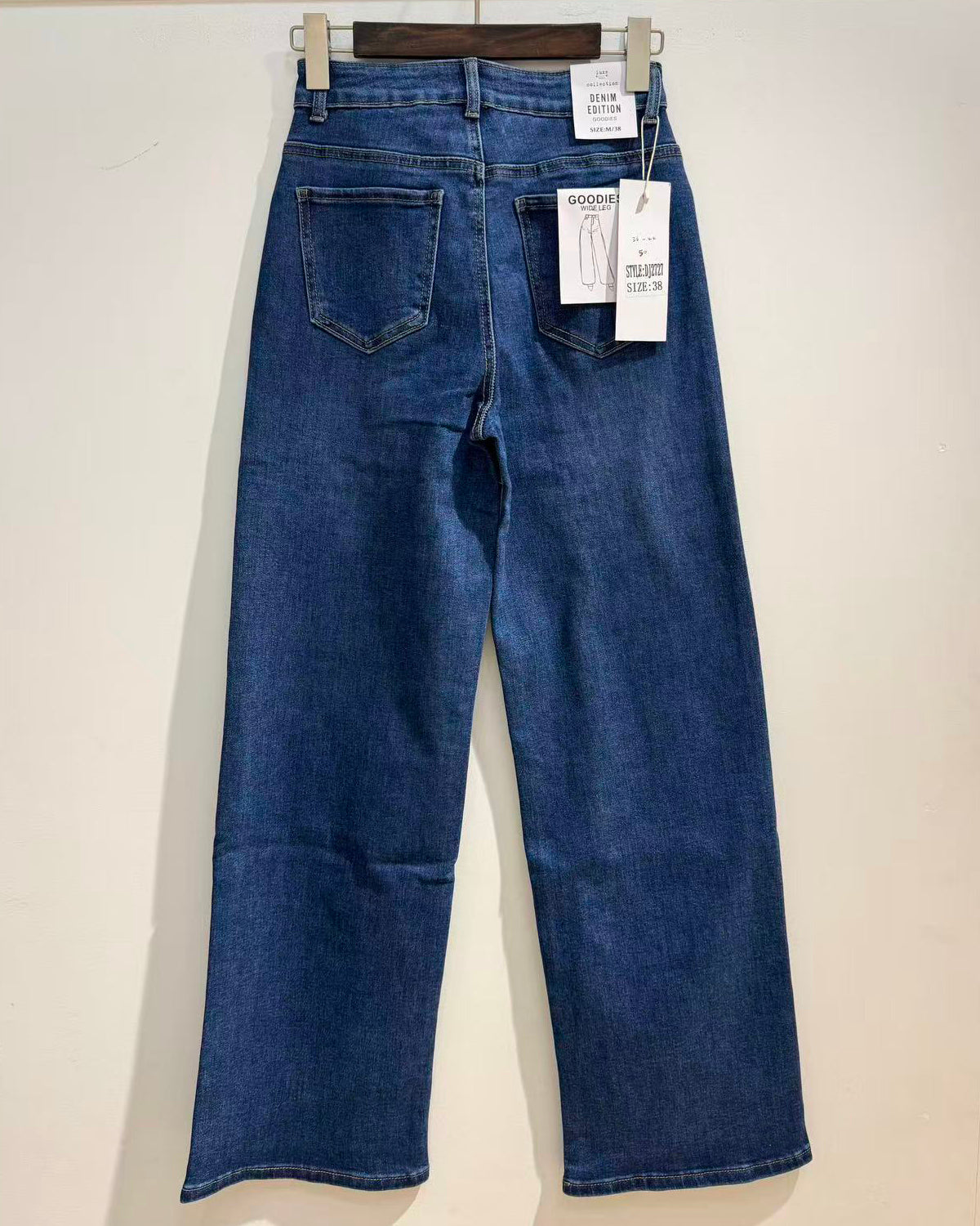 Goodies | Wide leg jeans Janneke Donkerblauw