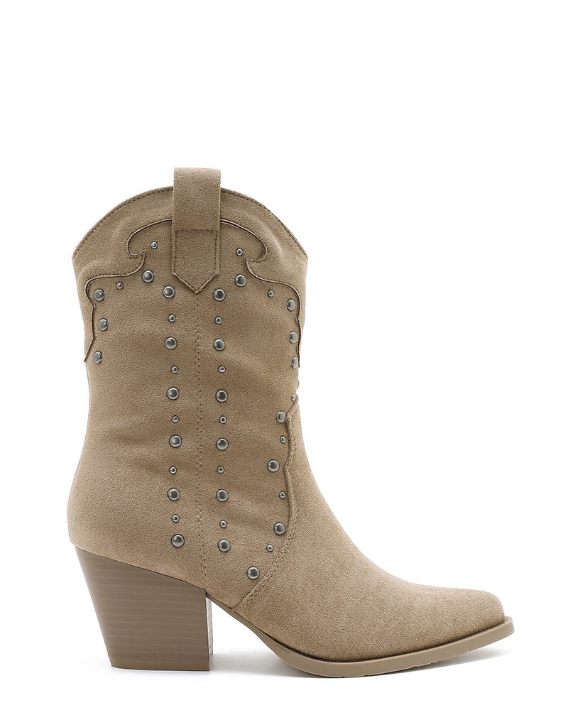 Cowboylaarsjes met studs Liva Taupe