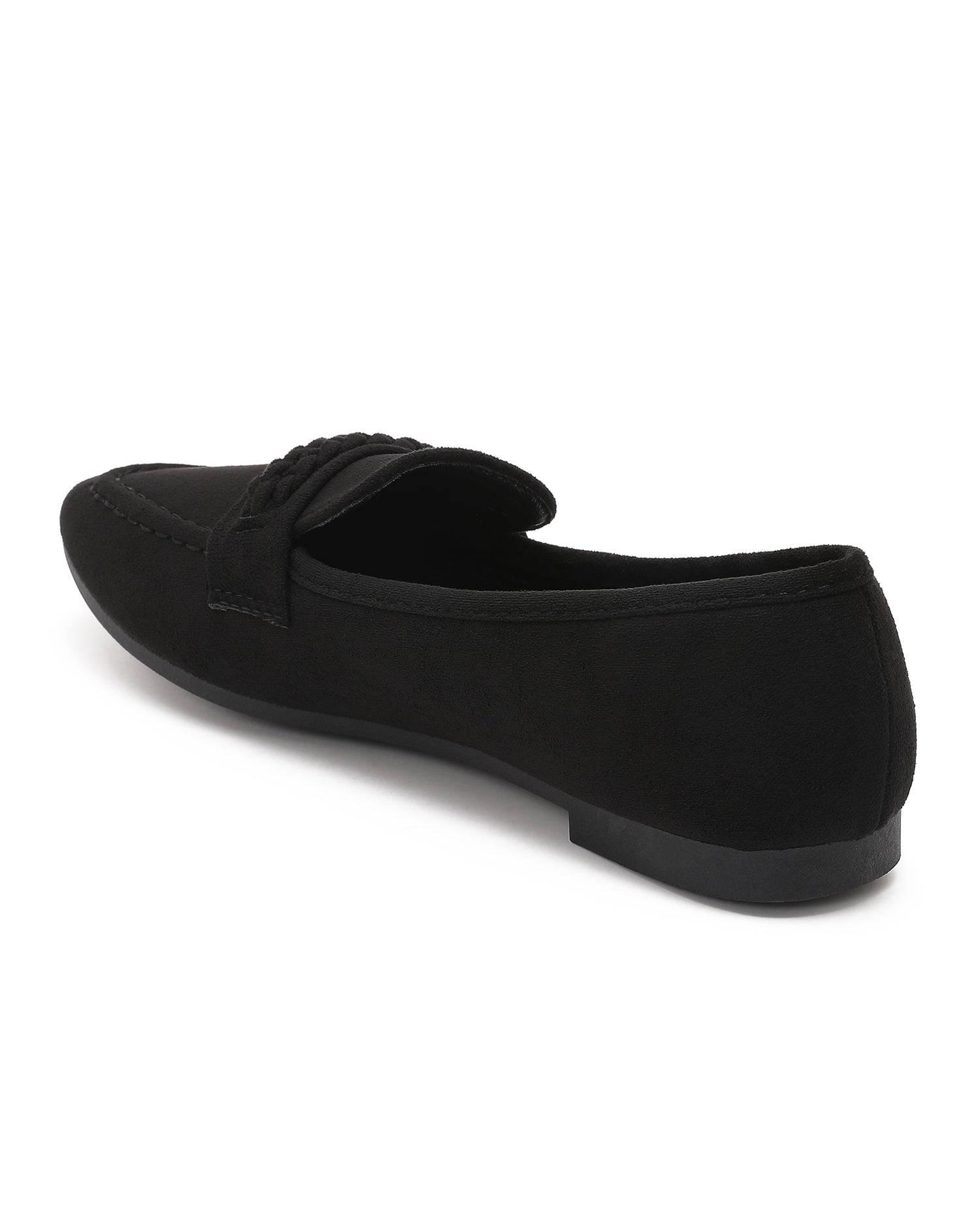 Loafer met vlechtdetail Evi Zwart