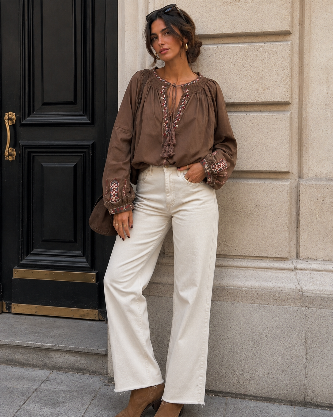 Blouse met flosjes Emmy Bruin