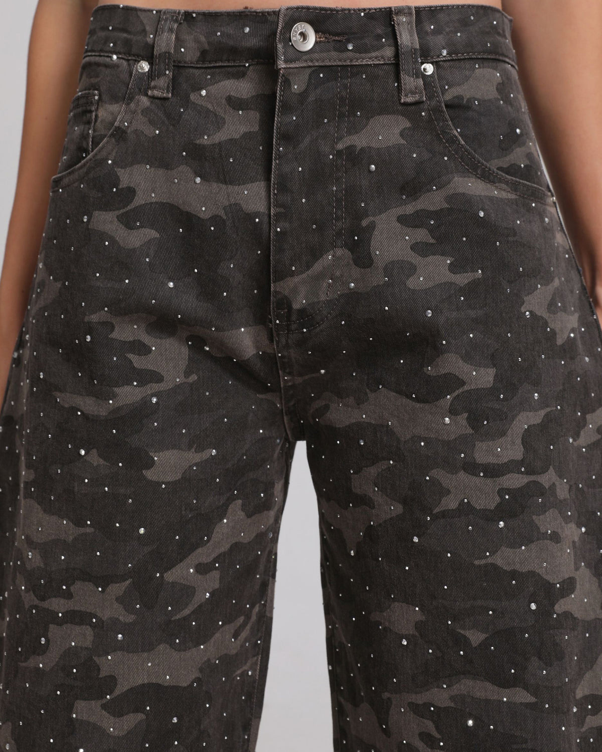 SeeSee Paris | Barrel jeans met strass Jane Army