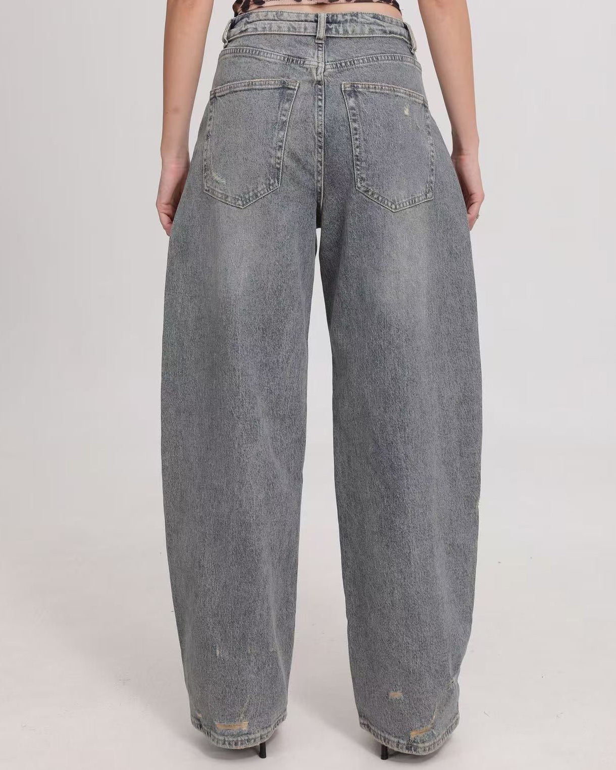 SeeSee Paris | Barrel jeans fold over Desy Blauw
