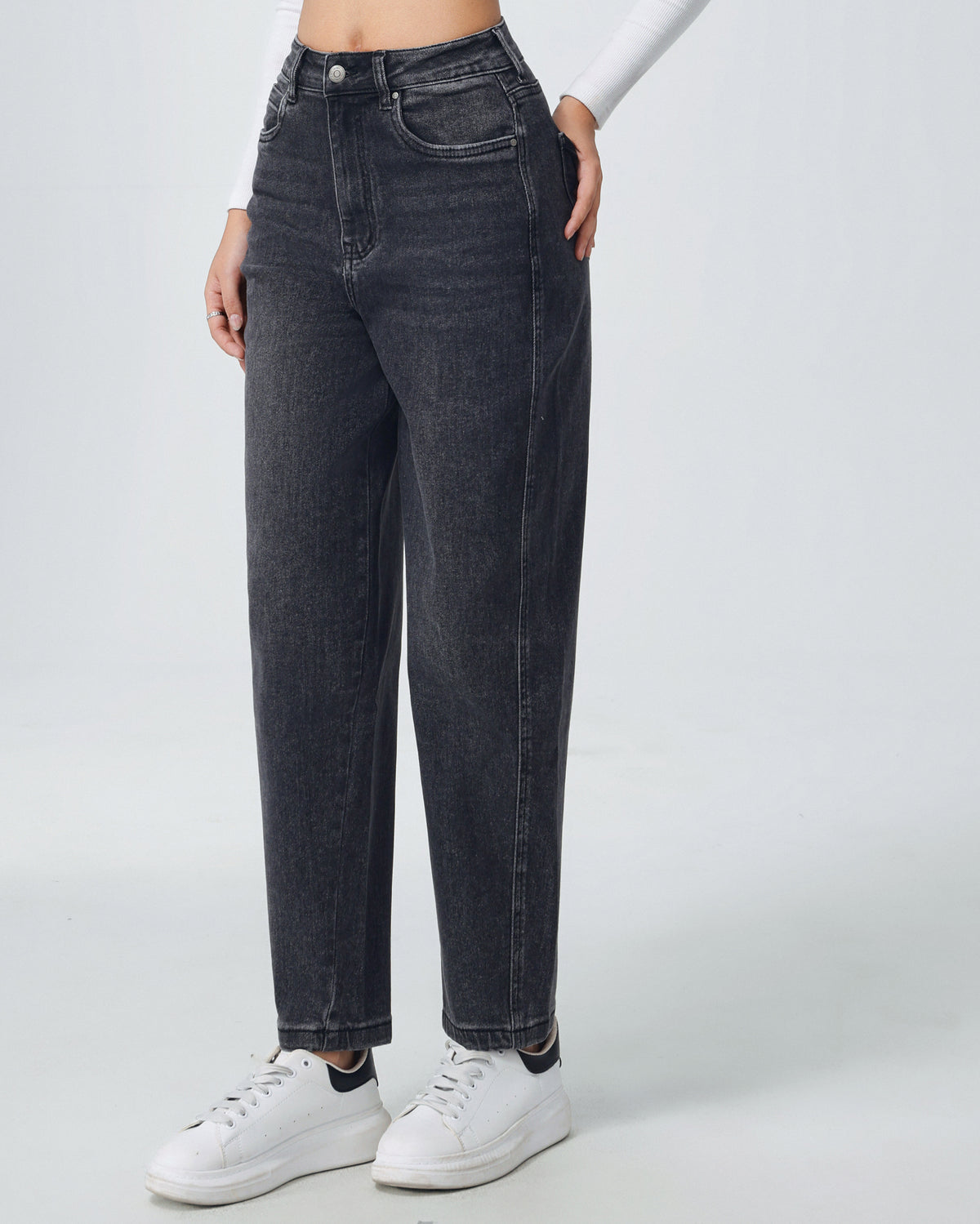 Hello Miss | Ballon jeans Mira-3 Donkergrijs
