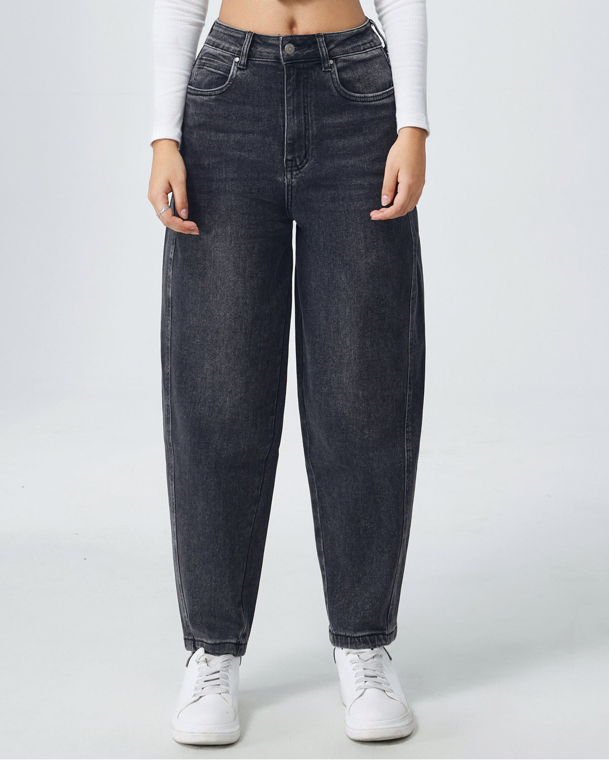 Hello Miss | Ballon jeans Mira-3 Donkergrijs