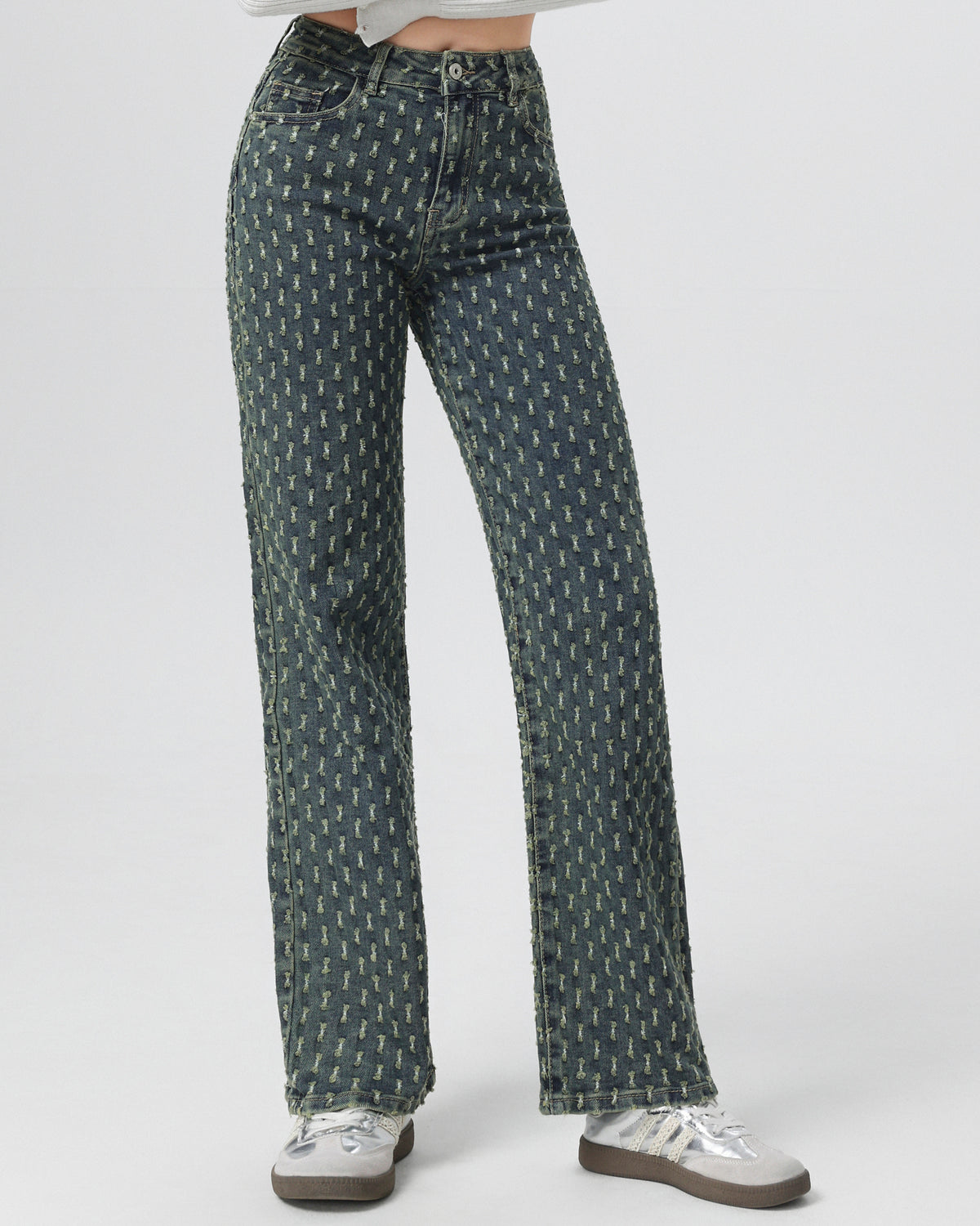 Hello Miss | Wide leg jeans Janey-9 Zand