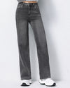 Hello Miss | Wide leg jeans Liz-5 Donkergrijs