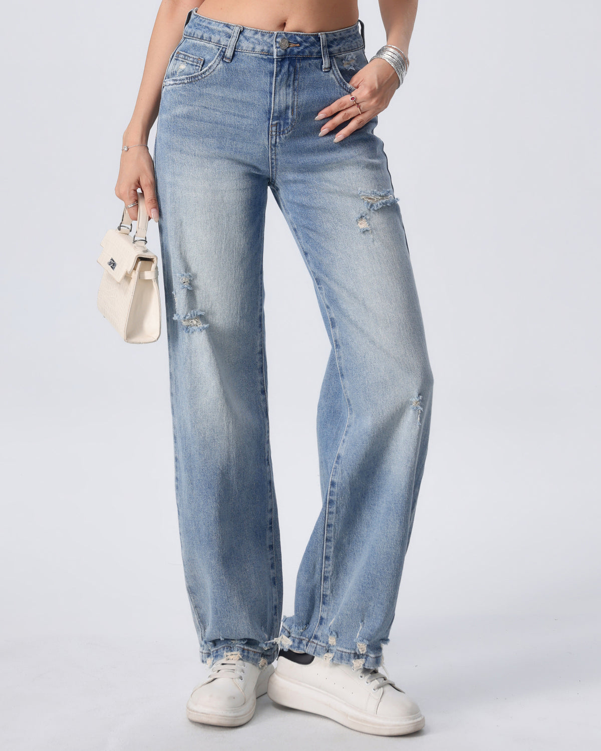 Hello Miss | Wide leg jeans Maya Blauw