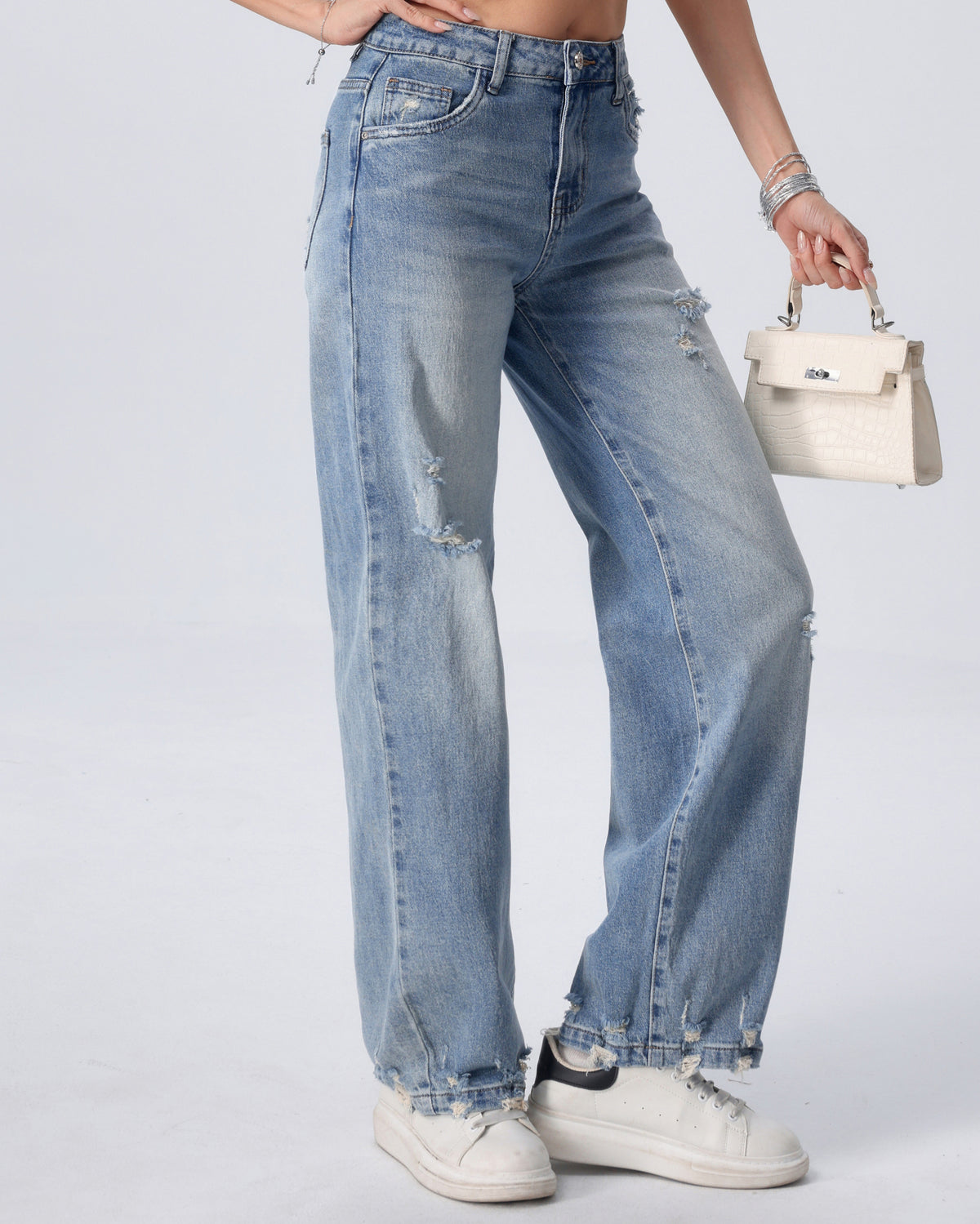 Hello Miss | Wide leg jeans Maya Blauw