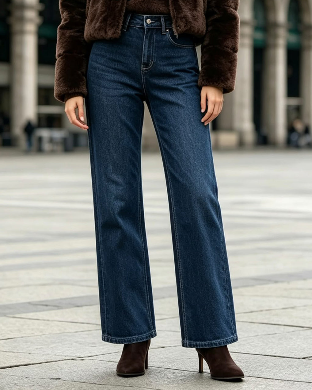 Goodies | Straight jeans Lisse Donkerblauw
