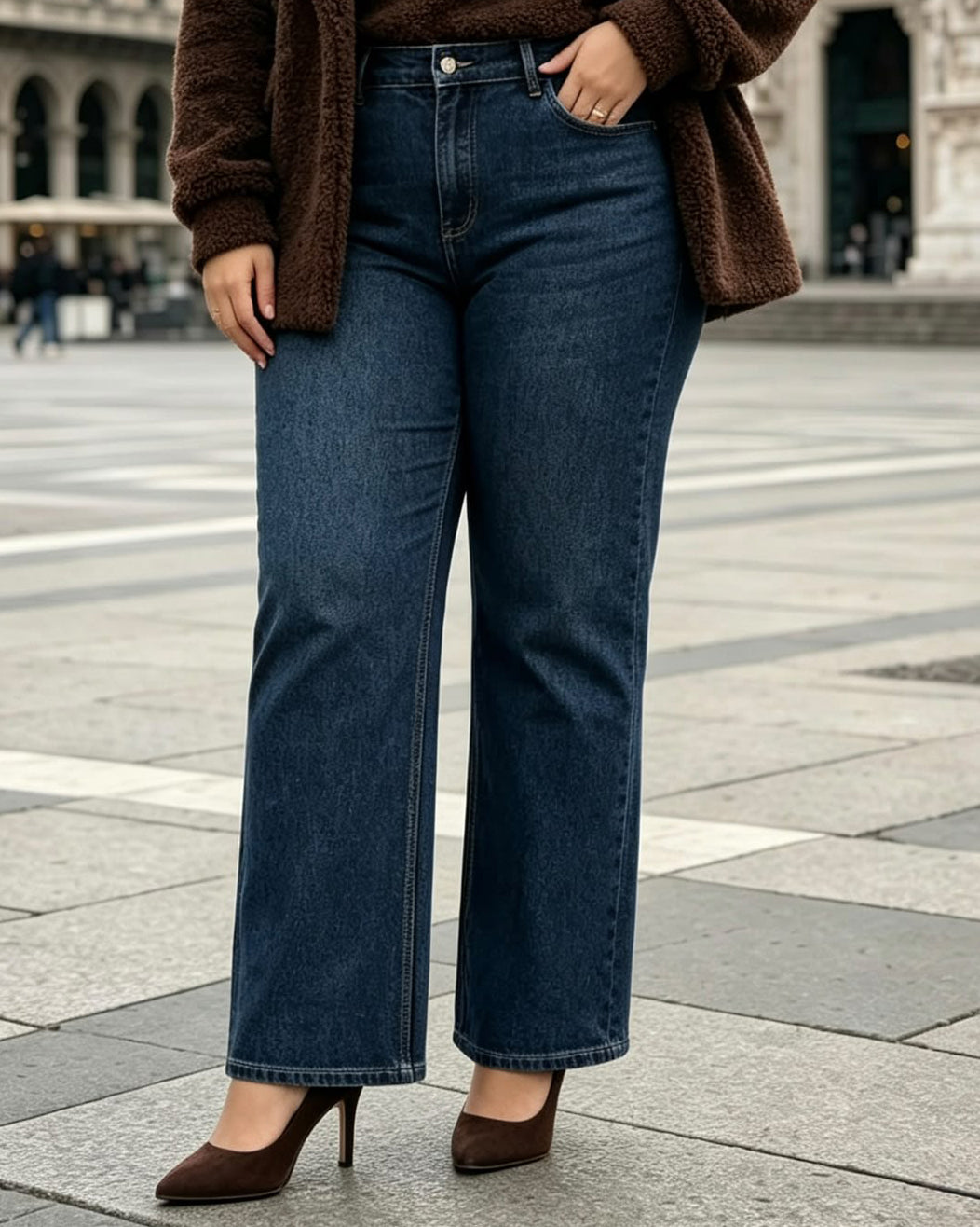 Goodies | Straight jeans Lisse Donkerblauw