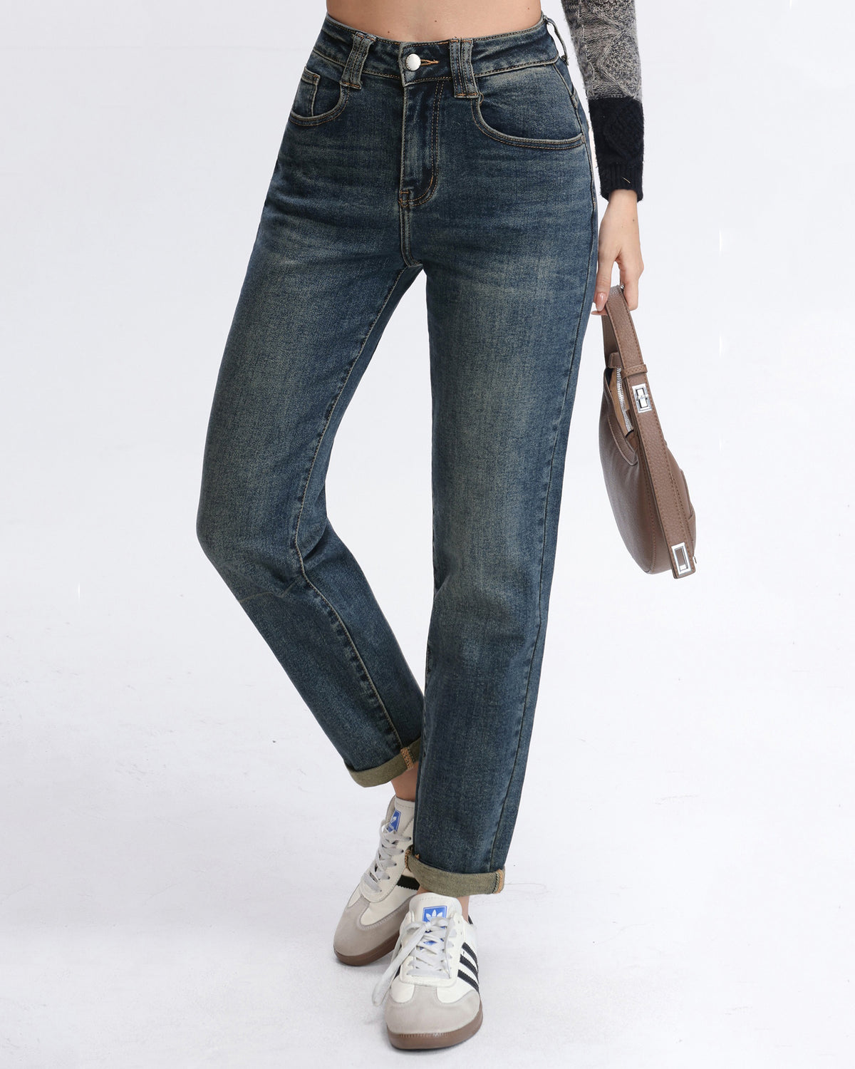 Hello Miss | Mom jeans Missy-2 Donkerblauw