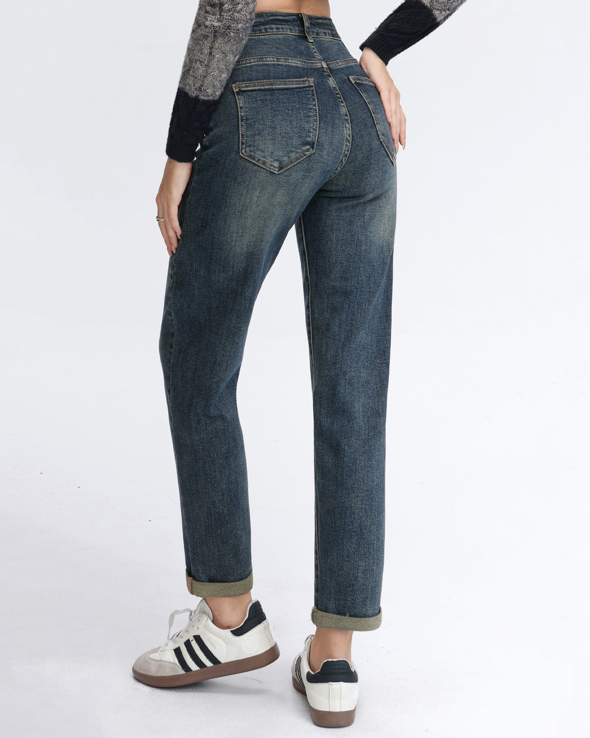 Hello Miss | Mom jeans Missy-2 Donkerblauw