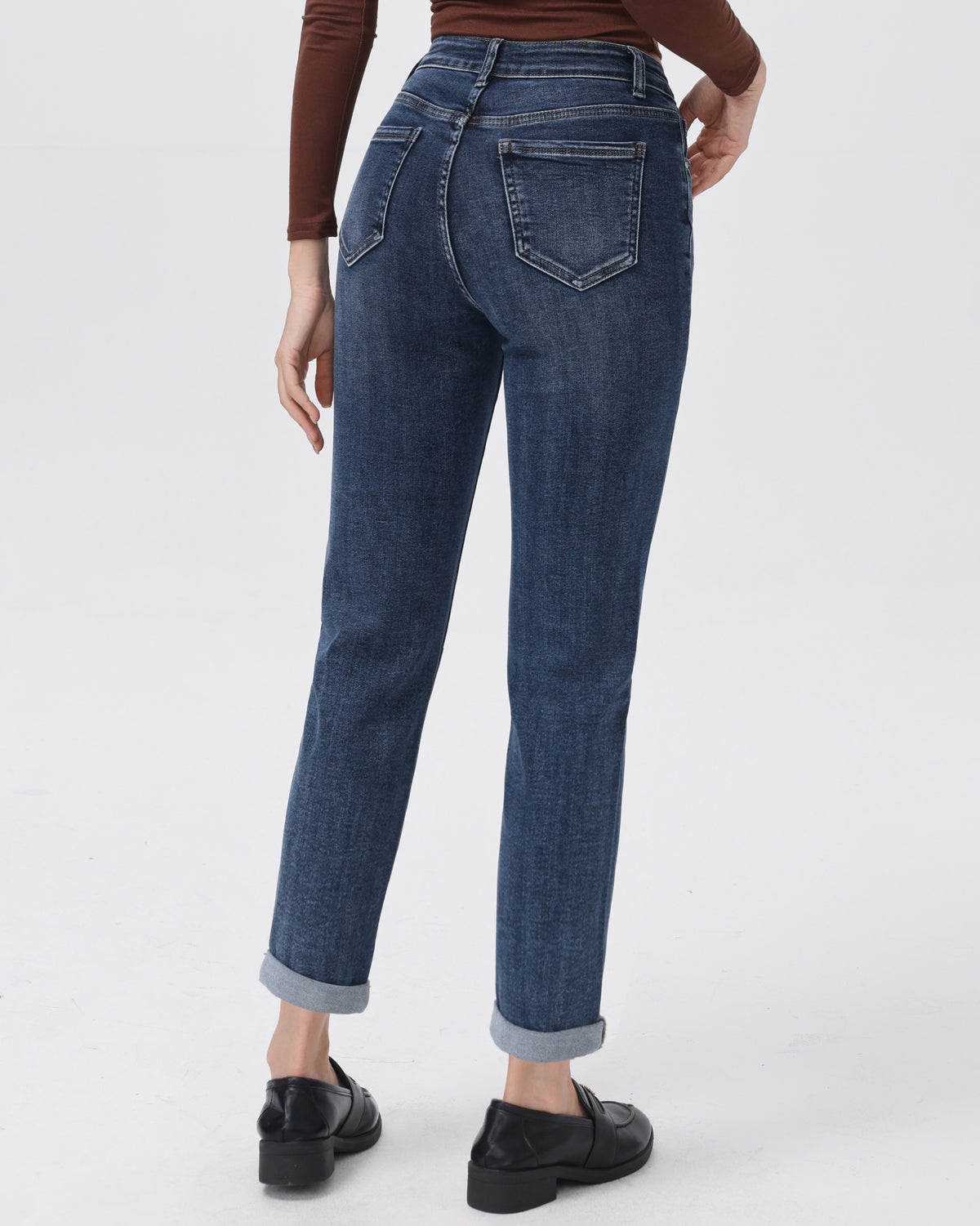 Hello Miss | Mom jeans Indy-1 Donkerblauw