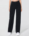 Hello Miss | Wide leg jeans Jante-3 Zwart