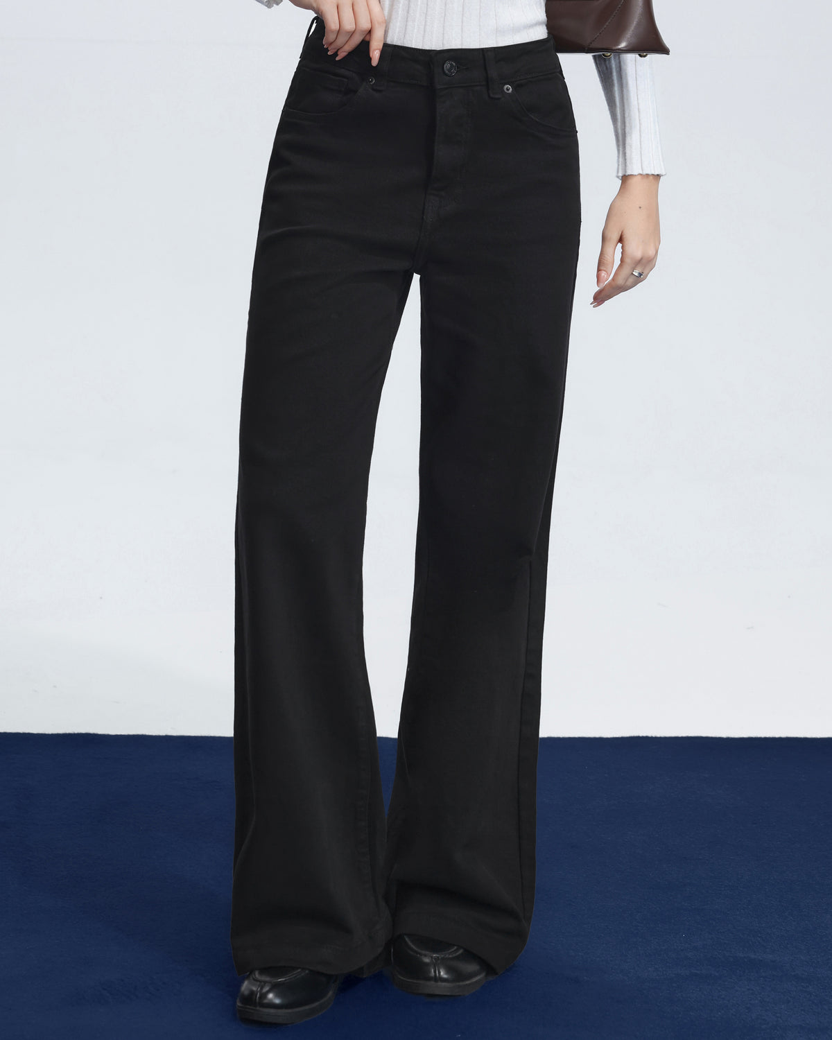 Jewelly| Wide leg jeans Levy-1 Zwart
