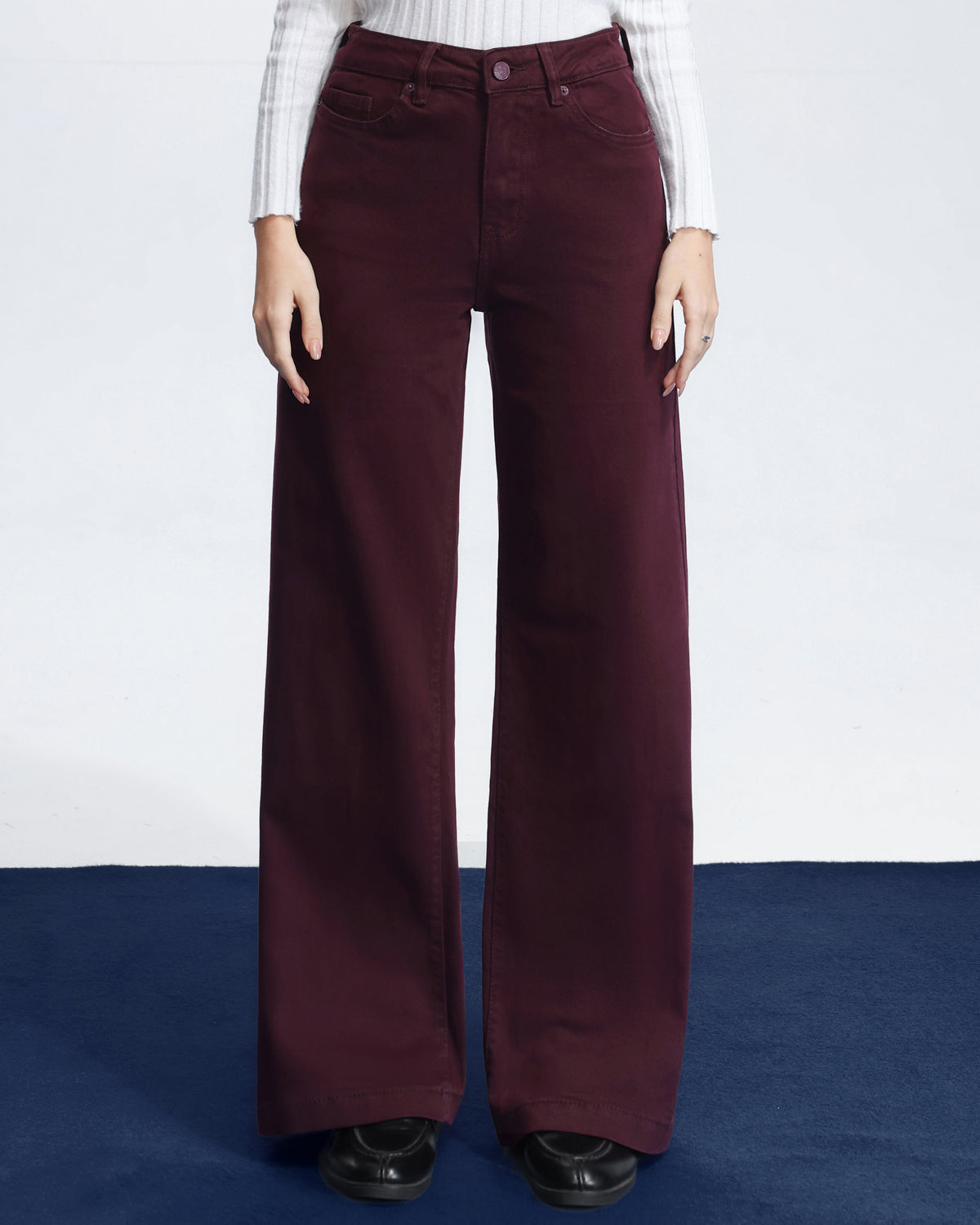 Jewelly| Wide leg jeans Levy-25 Bordeaux