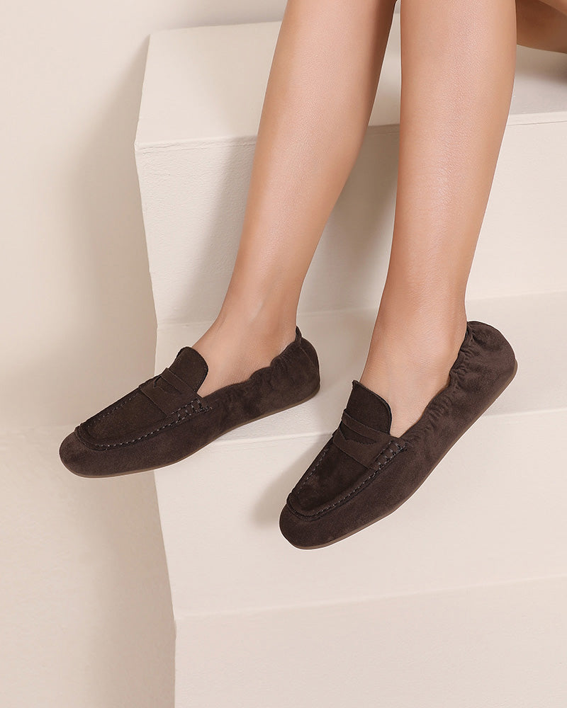 Loafer met elastische hiel Liorie Donkerbruin