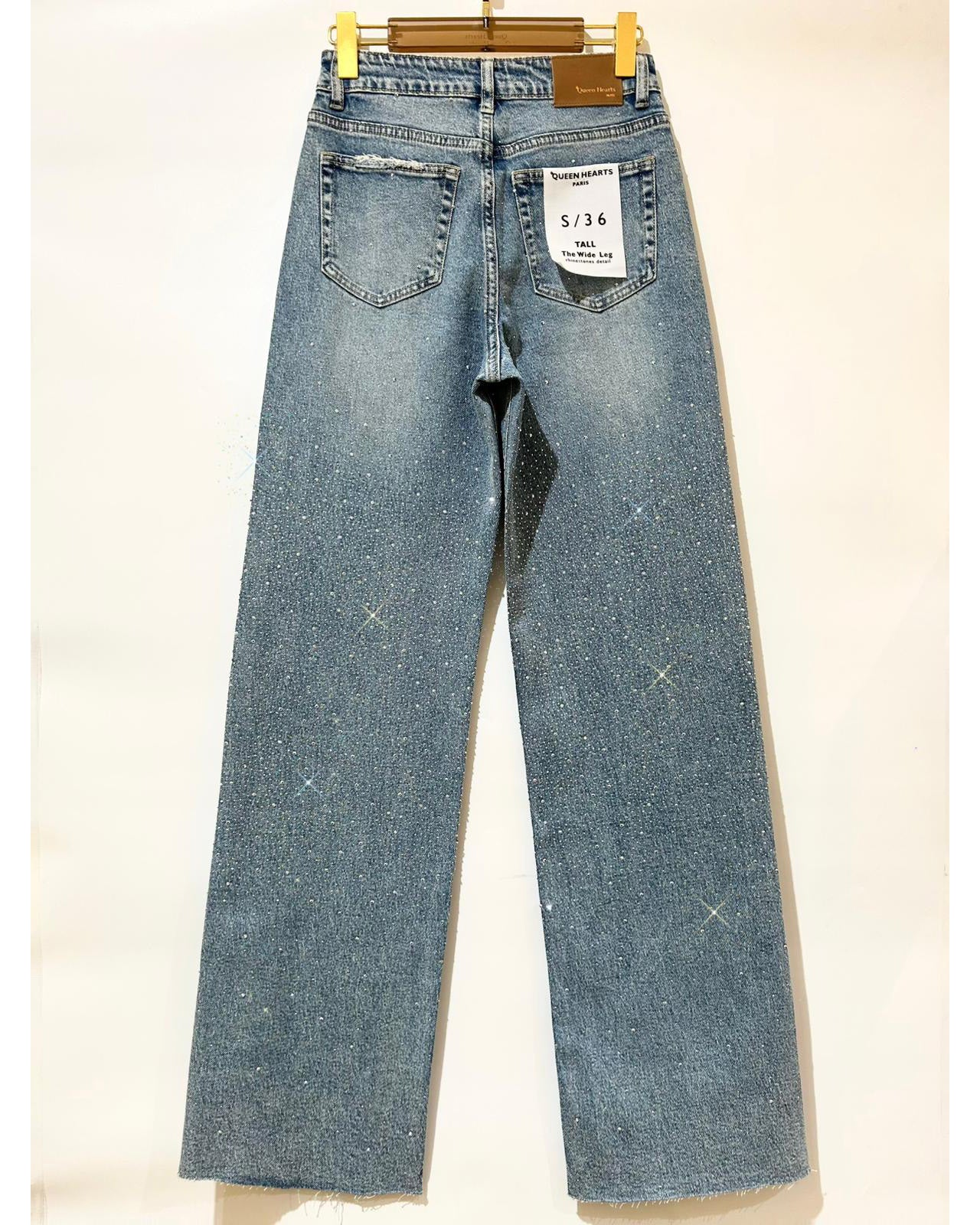 Queen Hearts | Wide leg, Straight jeans Eva-2 Blauw